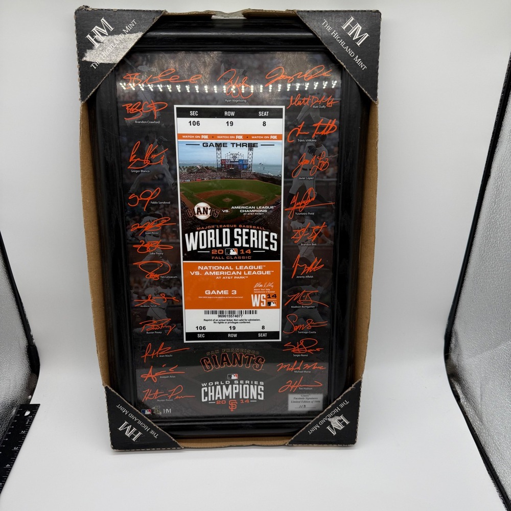Highland Mint San Francisco Giants 2014 World Series Game 3 Framed Photo Mint